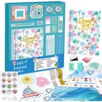 Kit de journal diy - lecoo - artisanat scrapbooking - cadeaux cratifs pour filles enfant 8 - 14 ans