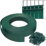 Vounot kit de lamelles occultantes pvc brise vue 75m x 4. 7cm avec 150 clips vert