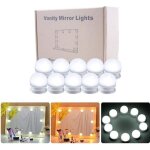 Rokoo kit 10 ampoules led dimmable 6500k pour miroir coiffeuse ? 4 m touch variateur 3m
