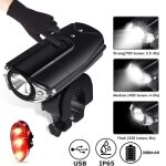 Kit de lampe vélo - swarey - rechargeable usb - noir - vtt - avant et arrière - Étanche Kit de lampe vélo - swarey - rechargeable usb - noir - vtt - avant et arrière - Étanche