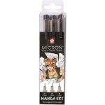 Kit de stylos feutres - sakura - pigma micron - tui de 3 pices - 3 largeurs de trac - rsistant  ...