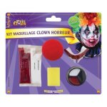 Kit de maquillage de clown effrayant - ptit clown - taille unique - blanc - pour adulte Kit de maquillage de clown effrayant - ptit clown - taille unique - blanc - pour adulte