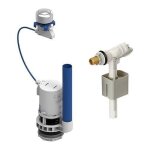 Kit mécanismeet robinet flotteur pour réservoir wc - rousseau - embout laiton - hauteur réglable de 190 ... Kit mécanismeet robinet flotteur pour réservoir wc - rousseau - embout laiton - hauteur réglable de 190 ...