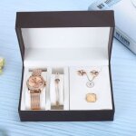 Kit de montre de bijoux avec bote - montres femmes montre bracelet boucles doreilles bague collier bracelet ...