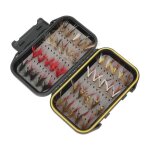 Kit de mouches de p�che � la mouche - omabeta - acier inoxydable - bo�te �tanche - 40 leurres - cadeau ...