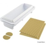 Kit moule - silikomart - magic bûche - 2 supports plastiques - 2 tapis en silicone or - 3d congelé Kit moule - silikomart - magic bûche - 2 supports plastiques - 2 tapis en silicone or - 3d congelé