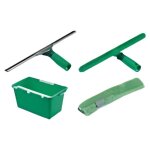 Kit de nettoyage des vitres - unger - vitreco - seau 18l - raclette 35cm - lavette microfibre