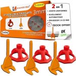 Kit de nivellement de carrelage autonivelant shaffer pro - 100 cadrans + 200 clips 3mm