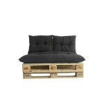 Kit palette classic - matelas ardoise + 2 coussins dossier - jardin prive