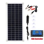Kit de panneau solaire 100w 2 usb avec contrleur 40a chargeur de batterie solaire pour voiture yacht ...