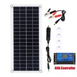 Kit de panneau solaire 100w 2 usb avec contrleur 60a chargeur de batterie solaire pour voiture yacht ...