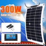 Kit panneau solaire 300w - moohop - monocristallin - 18v - portable - rgulateur 60a