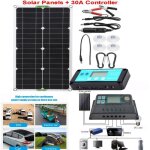Kit de panneau solaire chargeur - moohop - 250w 12v - monocristallin - ip65 - 20a