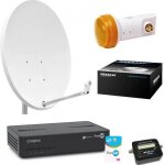 Kit parabole 60 cm - thomson - rcepteur strong fransat - lnb single - 20m coaxial - satfinder