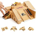 Kit de parc de skate pour doigt skateboard accessoires dentranement avec 8 rampe et 3 mini skateboards ...