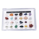 Kit de pierres pr�cieuses min�rales - salutuya - 24 pi�ces - jouet �ducatif pour enfant