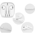 Kit pieton + ecouteur + micro ozzzo blanc pour apple iphone 5 5s 5c
