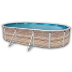 Kit piscine hors sol acier toi - pinus - 640 x 366 x 132 cm - ovale (livr�e avec kit complet piscine ...