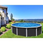 Kit piscine hors sol acier trigano osmose - 395 x 132 cm - ronde (livr�e avec kit filtration tapis de ...