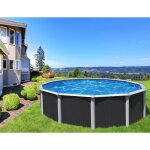 Kit piscine hors sol acier trigano osmose - 490 x 132 cm - ronde (livre avec kit filtration tapis de ...