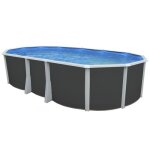 Kit piscine hors sol ovale toi 640x366x132 anthracite ibiza compact - filtre à sable 36m3 - h et skimmer ... Kit piscine hors sol ovale toi 640x366x132 anthracite ibiza compact - filtre à sable 36m3 - h et skimmer ...