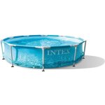Kit piscine hors sol tubulaire intex - metal frame - 305 x 76 cm - ronde (livr�e avec pompe et 2 cartouches) ...