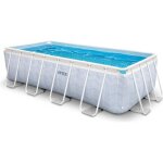 Kit piscine hors sol tubulaire intex - pris frame - 400 x 200 x 100 cm - rectangulaire (pompe cartouche ...