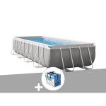 Kit piscine tubulaire intex prism frame rectangulaire 488 x 244 x 107 m + b�che � bulles