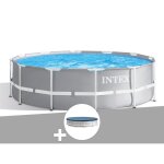 Kit piscine tubulaire intex prism frame ronde 366 x 099 m + b�che de protection