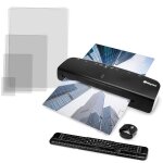 Kit plastifieuse a3 a4 pro jusqu? 250 microns avec rogneuse coupe papier coupe angles et 20 pochettes ...