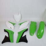 Kit plastique ufo vert blanc noir pour moto cross kawasaki 450 kxf 2009  2011