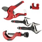 Kit plombier 5 outils - coupe tube pvc - 2 clés à molette grande ouverture - mini coupe tube cuivre - ... Kit plombier 5 outils - coupe tube pvc - 2 clés à molette grande ouverture - mini coupe tube cuivre - ...