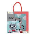 Kit de point de croix - pix gallery - chat - rouge - pour enfants  partir de 6 ans - activit ludique ...