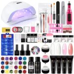 Kit poudre acrylique pour ongle - zgeer - 54w uv 36 led lampe - coffret de manucure complet