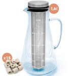 Kit de purification deau : carafe en verre + perles de céramique x15 Kit de purification deau : carafe en verre + perles de céramique x15