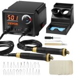 Kit de pyrogravure sur bois - vevor - pyrograveur professionnel 200~700c rglable 2 stylos 23 pointes ...