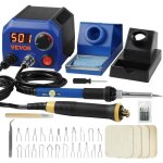 Kit de pyrogravure sur bois - vevor - pyrograveur professionnel 250~700c 2 stylos 23 pointes en fil ...