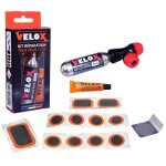 Kit de rparation velox - cartouche co2 16g avec rgulateur de pression - 8 pices - noir