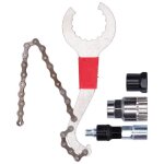 Kit de r�paration de v�lo - d�monte cassette pignon et cl� fond de cadre - blanc