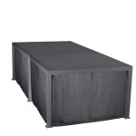 Kit de rideaux moustiquaires et de rails pour pergola bioclimatique evora 6 x 36m graphite - hesp�ride ...