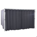 Kit de rideaux et de rails pour tonnelle zalya blanc ardoise - hesp�ride