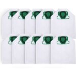 Kit sac aspirateur - vorwerk - vk200 vk220 - 10 sacs - microfibre 5 couches - blanc