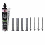 Kit scellement chimique 300ml - ram - fixation brique creuse / parpaing - recommand professionnel