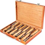 Kit sculpture - 12 pcs ensembles ciseaux  bois - vevor - 60crv outils professionnels caisse pour stockage ...