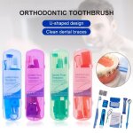 Kit de soins dentaires orthodontiques 8 pices nettoyage dorthse dentaire hygiene nettoyant avec tui ...