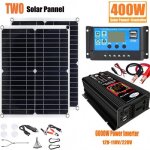 Kit solaire - allonscd - 500w 12v - 220v - 2 panneaux solaires - chargeur 100a - affichage intelligent ...