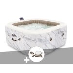 Kit spa gonflable intex purespa calacatta carr� bulles 4 places + kit dentretien