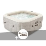 Kit spa gonflable intex purespa chevron carr� bulles 6 places + kit dentretien