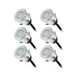Kit spot led encastrable 6 x 0. 6 w - 6 x 6 lm - 4000k - terrasso - miidex
