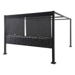 Kit de stores pour tonnelle zalya graphite 3m - 2 stores + 2 demi - panneaux d�coratifs - hesp�ride